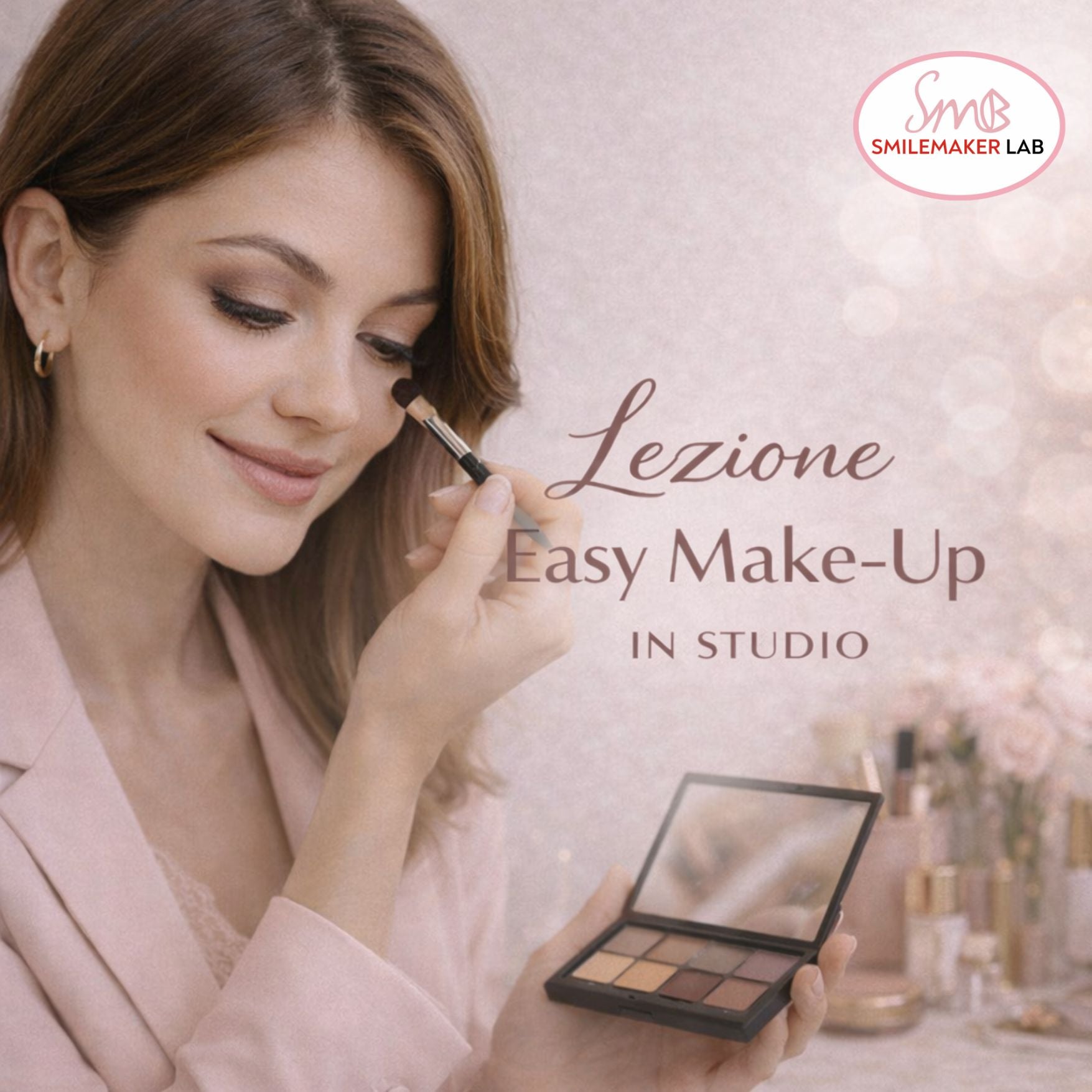 Lezione EASY MAKE-UP trucco base facilitato, in presenza c/o Smilemaker Lab (durata 90 min )